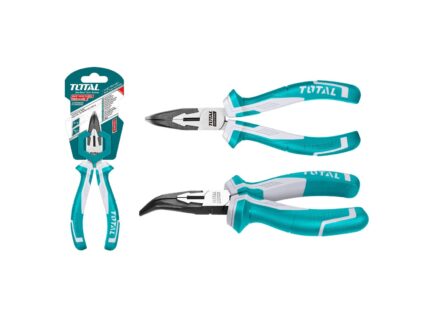 Total 6" Cr-V Bent Nose Pliers- THT24616