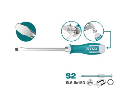 Total Slotted Go Through Screwdriver THGS61506
