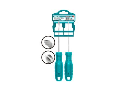 Total 2PCS Cr-V Screw Driver Set- THTDC250201