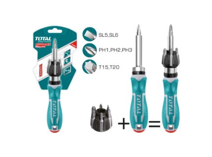 Total 8Pcs Ratchet Screwdriver Set- TACSD30086