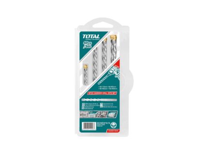 Total 4Pcs Hammer Drill Bits Set- TACSD1945