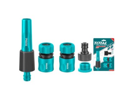 Total 5 PCS Hose Connector with Twist Nozzle Set- THHCS05122