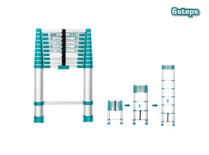 Total 6 Step Telescopic Ladder -THLAD08061