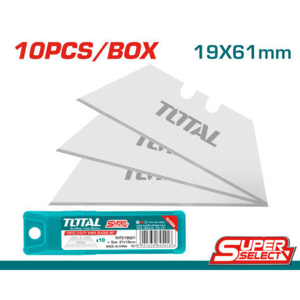 TOTAL TOOLS 10 PCS UTILITY KNIFE BLADE SET THT519001