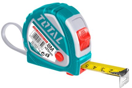 Total 8Mx25MM Steel Measuring Tape- TMT126081
