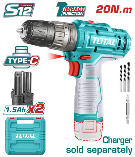 Total Lithium-Ion Impact Drill- TIDLI12202