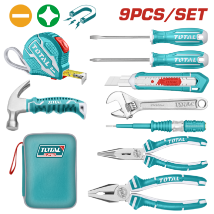 Total 9 PCS Hand Tools Set - THKTHP90097