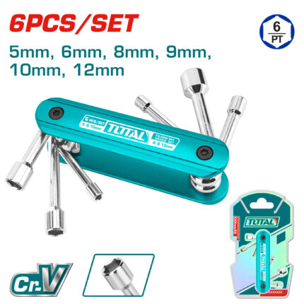 Total 6 PCS Folding Nut Driver Set - THFND061