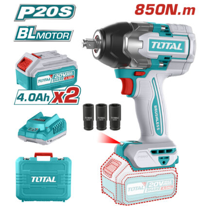 Total 20V Lithium-Ion Impact Wrench - TIWLI2085