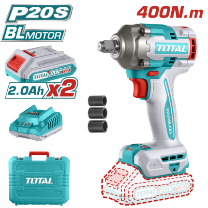 Total 20V Lithium-Ion Cordless Impact Wrench - TIWLI2040