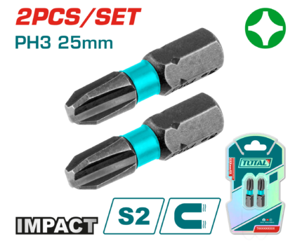 Total 25mm PH2 Impact Screwdriver Bit – TACIM71PH325