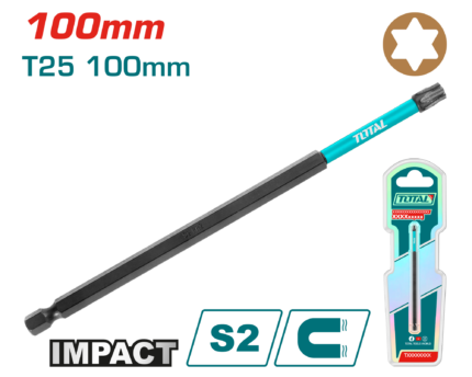 Total 100mm T25 Impact Screwdriver Bit – TACIM71T25100