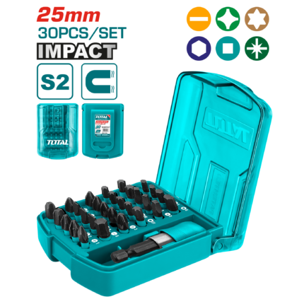Total 30 PCS 25mm Impact Screwdriver Bits Set – TACSD18306