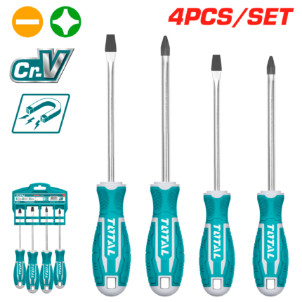 Total 4Pcs Screwdriver Set- THT250604