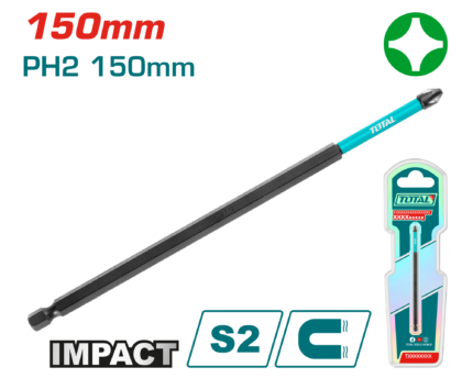 Total 150mm Impact Screwdriver Bit – TACIM71PH2150