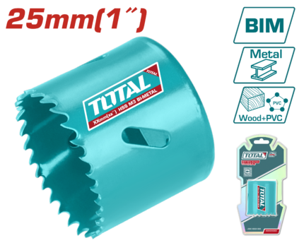 Total 25mm (1") HSS Bi-Metal Hole Saw – TAC410251