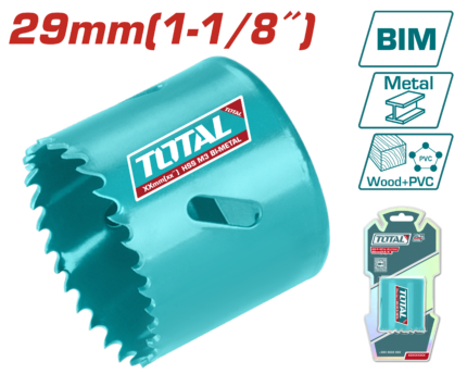 Total 29mm (1-1/8") HSS Bi-Metal Hole Saw – TAC410291