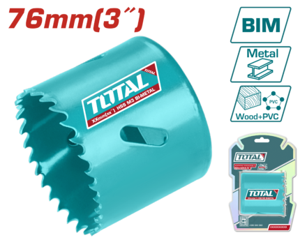 Total 76mm (3") HSS Bi-Metal Hole Saw –TAC410761