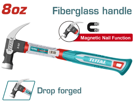 Total 220G Claw Hammer Fiberglass Handle - THCH61008