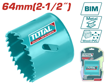 Total 64mm (2-1-2") HSS Bi-Metal Hole Saw –TAC410641