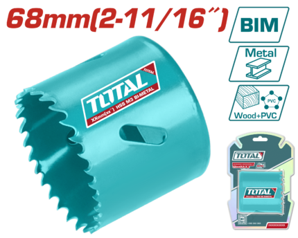 Total 68mm (2-11/16") HSS Bi-Metal Hole Saw –TAC410681