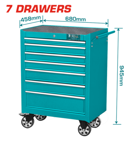 Total 680*458*802mm Roller Cabinet With 7 PCS Drawers – THRC02071P