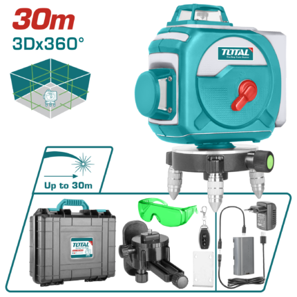 Total 3D Green Beam Self-Leveling Laser Level – TLL255267