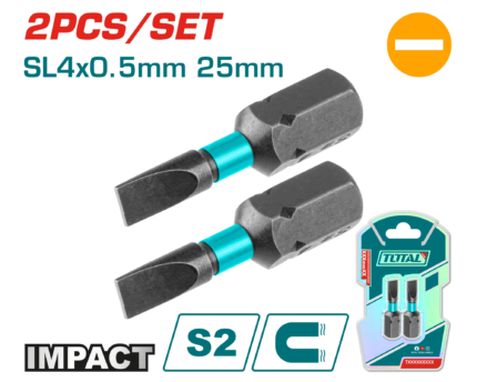 Total 2PCS Impact Screwdriver Bits Set - TACIM71SL525