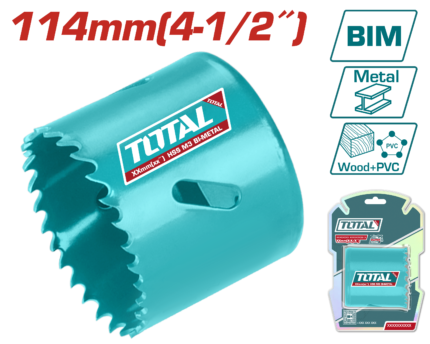 Total 114mm (4-1/2")HSS Bi-Metal Hole Saw – TAC4111412
