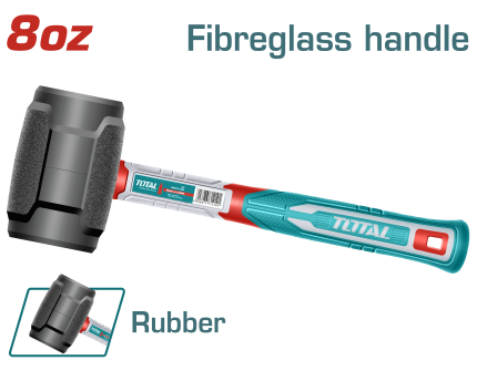 Total Rubber Mallet with Fiberglass Handle- THRUH6808