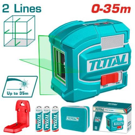Total TLL156601 Green Self-Leveling Line Laser – 35m | ±1.5mm | 3s Auto Level -TLL156601