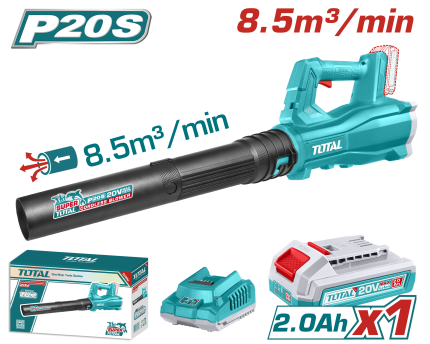 TOTAL  20V Cordless Blower Kit (15000 RPM | 115 km/h Air Speed | Battery & Charger Included) - TABLI203235