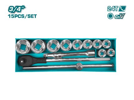 Total 15PCS 3/4" DR Socket set- THT341151