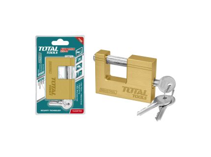 Total Heavy Duty Brass Block Padlock 70mm - TLK32703