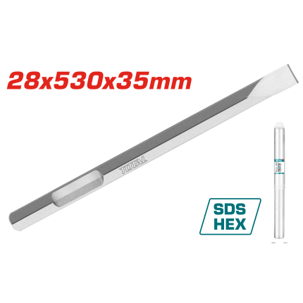 Total 28x520mm Pointed Hex Chisel – High-Performance -TAC153428112