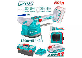 TOTAL TTVLI20018 Cordless Tile Vibration Machine 20V – 6 Speed | 130mm Suction Cup | 60kg Adsorption | With 2.0Ah Battery, Charger & Accessories - TTVLI20018