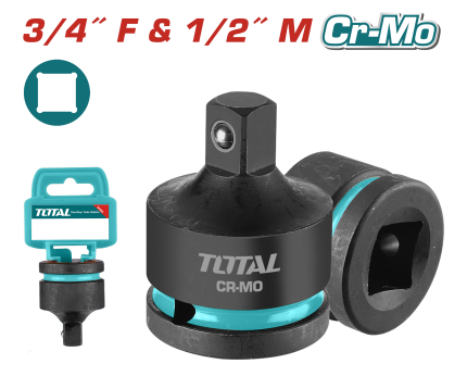 TOTAL Impact Socket Adapter 3/4" (F) × 1/2" (M) Cr-Mo – THIAD3412
