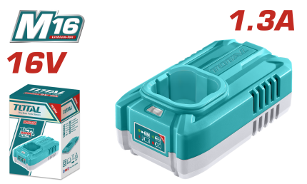 TOTAL  M16 16V Battery Charger – Fast Charging for TOTAL M16 Lithium-Ion Batteries - TFCLI1613
