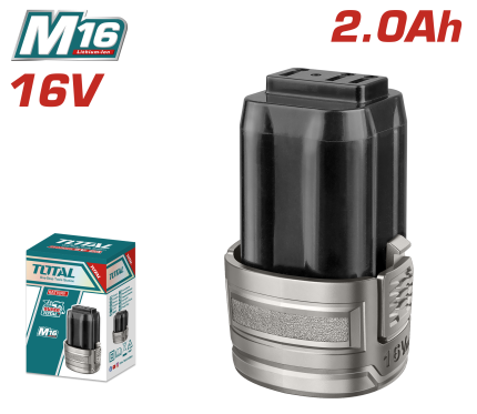 TOTAL  16V Lithium-Ion 2.0Ah Battery Pack – Compatible with M16 Multiple Tools - TFBLI1620