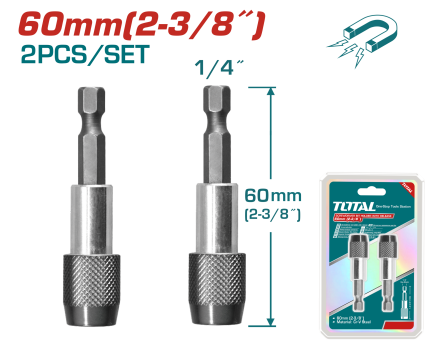 TOTAL 60mm Screwdriver Bit Holder with Quick Release (2 Pcs Set) – TAC462601