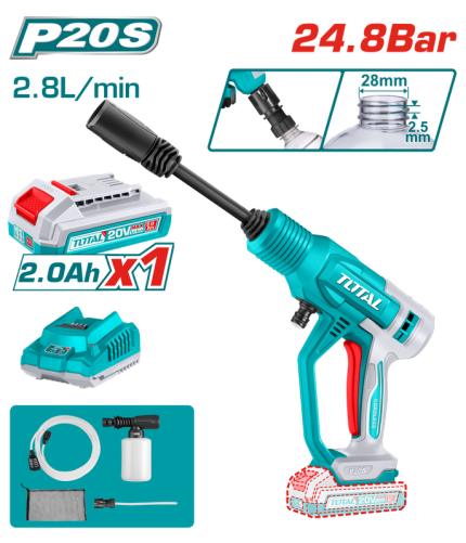 TOTAL Cordless Pressure Washer – 20V | TPWLI20362